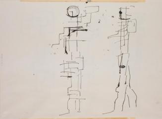 Fritz Wotruba, Zwei Figuren, 1959, Tusche, Feder auf Papier, Blattmaße: 43,8 × 60 cm, Belvedere ...