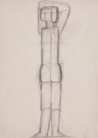 Fritz Wotruba, Karyatide, 1957, Bleistift auf Papier, Blattmaße: 43,8 × 31,4 cm, Belvedere, Wie ...