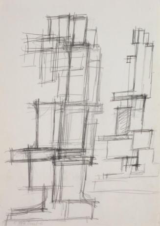 Fritz Wotruba, Zwei Figuren, 1964, Bleistift auf Papier, Blattmaße: 41,5 × 29,5 cm, Belvedere,  ...