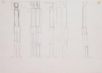 Fritz Wotruba, Studie, 1960, Bleistift auf Papier, Blattmaße: 41,8 × 29,5 cm, Belvedere, Wien,  ...