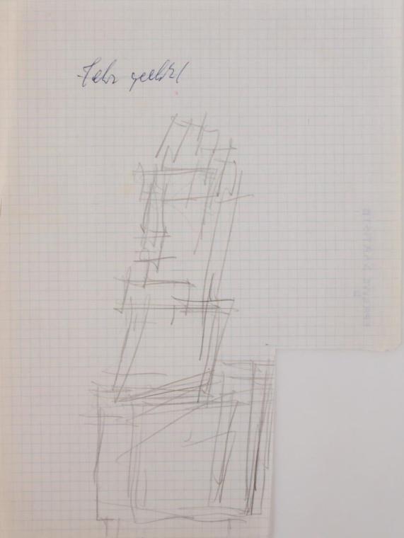 Fritz Wotruba, Figur, undatiert, Bleistift auf Papier
, Blattmaße: 28,5 × 21 cm, Belvedere, Wi ...