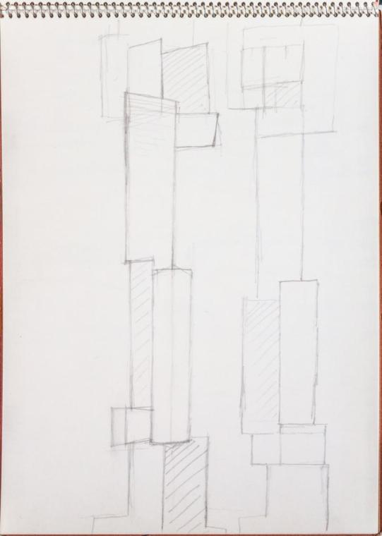 Fritz Wotruba, Zwei Figuren, undatiert, Bleistift auf Papier
, Blattmaße: 32 × 23,2 cm, Belved ...