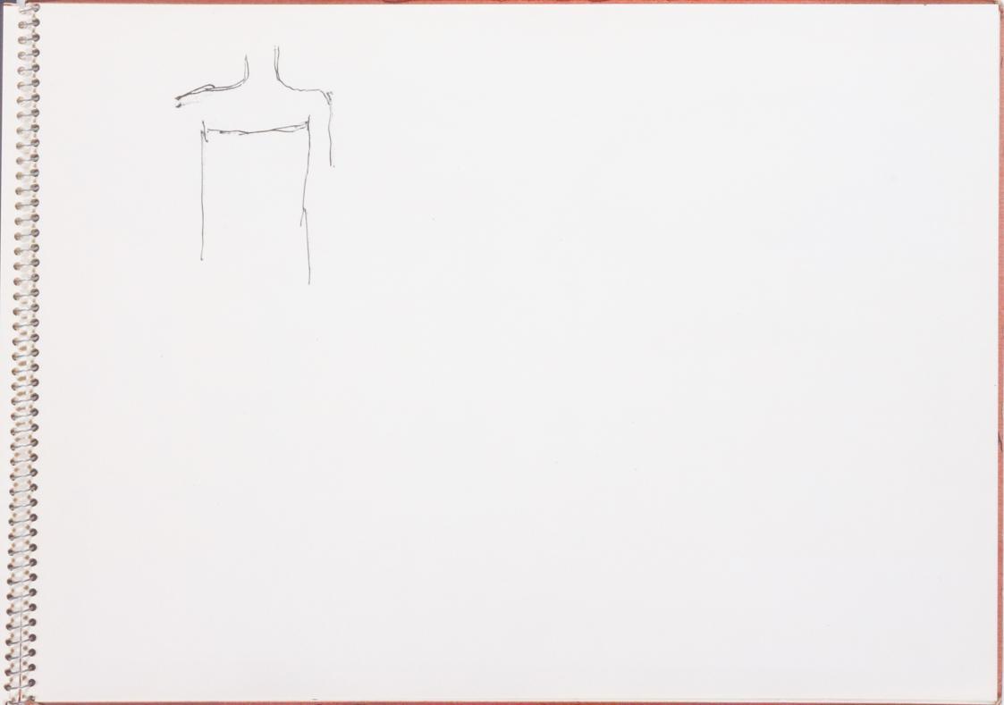 Fritz Wotruba, Torso, undatiert, Kugelschreiber (schwarz) auf Papier
, Blattmaße: 23,2 × 32 cm ...