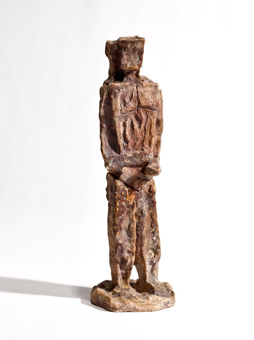 Fritz Wotruba, Kleine stehende Figur, 1950, Gipsguss nach Tonmodell, 36,5 × 12 × 10 cm, Belvede ...