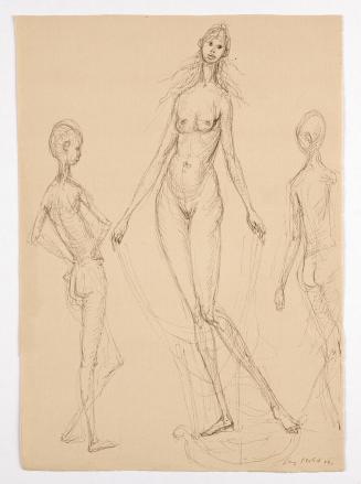 Georg Ehrlich, Venus mit zwei Knaben, 1949, Feder braun, 31,2 x 22 cm, Belvedere, Wien, Inv.-Nr ...