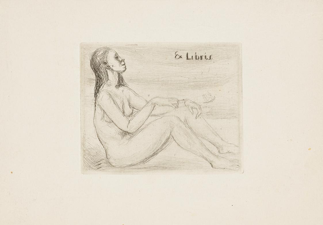 Georg Ehrlich, Ex Libris, Radierung, Blattmaße: 14 × 19,8 cm, Belvedere, Wien, Inv.-Nr. 10265/3 ...