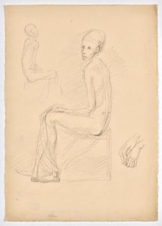 Georg Ehrlich, Flüchtlingsjunge, 1947/1948, Bleistift auf Papier, Blattmaße: 29,7 × 20,9 cm, Be ...