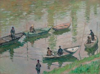 Claude Monet, Angler auf der Seine bei Poissy, 1882, Öl auf Leinwand, 59,8 x 81,7 cm, Belvedere ...