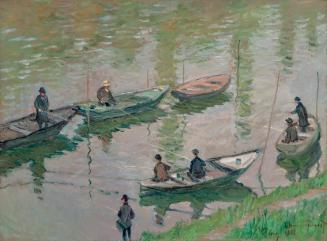 Claude Monet, Angler auf der Seine bei Poissy, 1882, Öl auf Leinwand, 59,8 x 81,7 cm, Belvedere ...