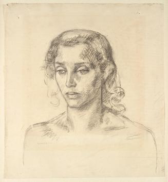 Walther Gamerith, Damenbildnis, undatiert, Kohle auf Papier, 63,5 x 46,5 cm, Belvedere, Wien, I ...