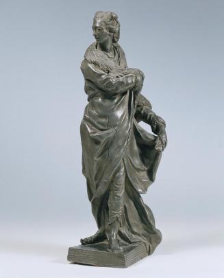 Jakob Gabriel Mollinario, Allegorie der Jahreszeit Winter, um 1755/1760, Blei, H: 33 cm, Belved ...