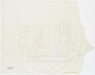 Fritz Gerhard Mayr, Karmelitinnenkloster Steinbach bei Wien. Kirche, Schnitt, 1:50, 1968, Bleis ...