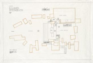 Fritz Gerhard Mayr, Karmelitinnenkloster Steinbach bei Wien. Grundriss Kirche, Erdgeschoß, 1:50 ...