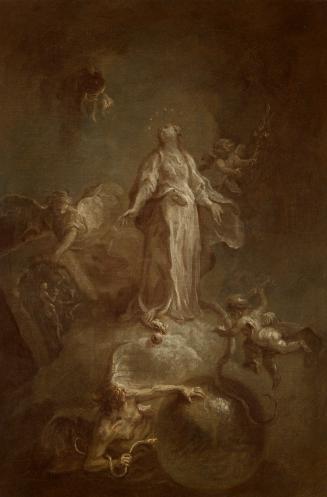 Martin Johann Schmidt, Immaculata, um 1779, Öl auf Leinwand, 34,4 × 23,5 cm, Belvedere, Wien, I ...