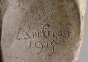 Gustinus Ambrosi, Hans Gross, Detail: Bezeichnung, 1915, Gips, H: 43,5 cm, Belvedere, Wien, Inv ...