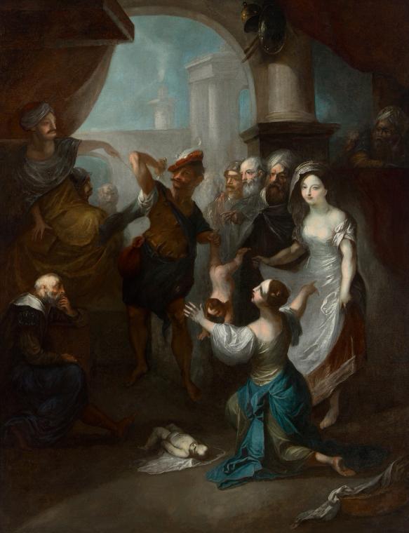 Franz Anton Maulbertsch, Das Urteil Salomons, um 1785/1790, Öl auf Leinwand, ungerahmt: 150 × 1 ...
