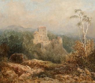August Piepenhagen, Das Bergschloss, undatiert, Öl auf Leinwand, 26 x 32 cm, Belvedere, Wien, I ...