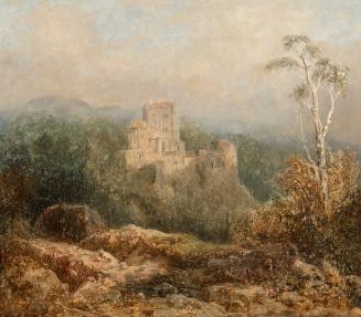 August Piepenhagen, Das Bergschloss, undatiert, Öl auf Leinwand, 26 x 32 cm, Belvedere, Wien, I ...