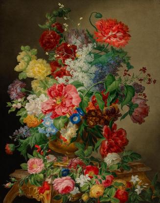 Josef Nigg, Blumenstrauß, um 1835, Öl auf Leinwand, 80 x 64 cm, Belvedere, Wien, Inv.-Nr. 3630