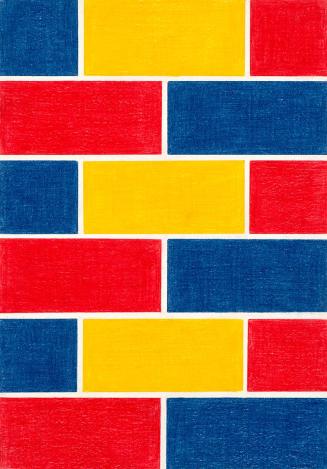 Roland Goeschl, Farbbild, 1976, Wachskreide auf Papier, 29,9 × 20,8 cm, Belvedere, Wien, Inv.-N ...