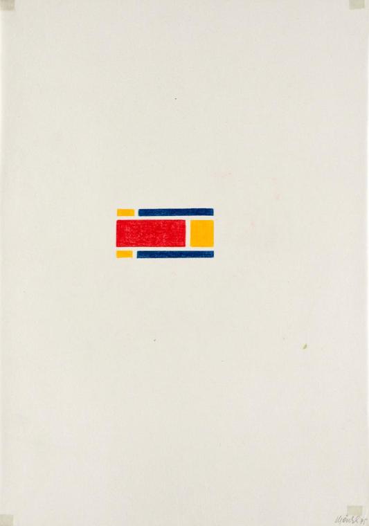 Roland Goeschl, Ohne Titel, 1975, Bleistift und Buntstift auf Papier, 41,8 × 29,5 cm, Belvedere ...