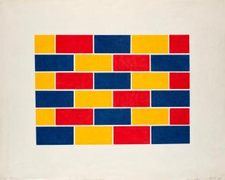 Roland Goeschl, Mauerbild, 1976, Wachskreide auf Papier, 50 × 62,7 cm, Belvedere, Wien, Inv.-Nr ...