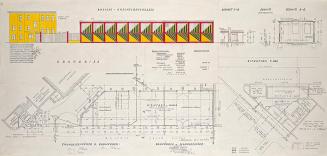 Roland Goeschl, Ansicht Guschelbauergasse, 1978, Bleistift und Buntstift auf Papier, 45,6 × 94, ...