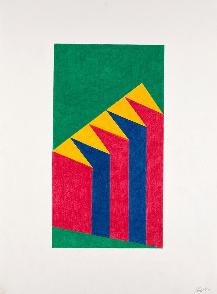 Roland Goeschl, Ohne Titel, 1992, Bleistift und Buntstift auf Papier, 60,6 × 44,7 cm, Belvedere ...