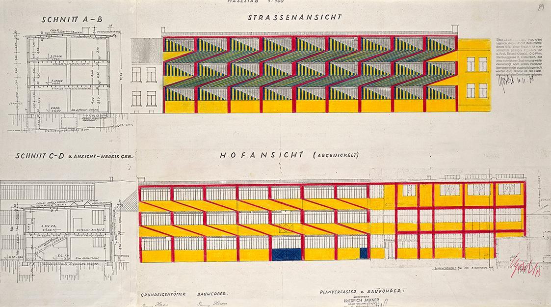 Roland Goeschl, Ohne Titel, 1979, Bleistift und Buntstift auf Papier, 45,7 × 81,7 cm, Belvedere ...