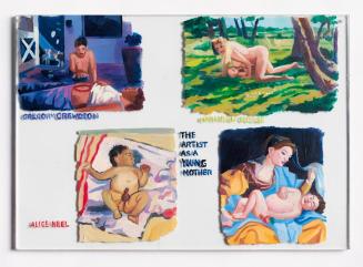 Anna Meyer, The Artist as a Young Mother, undatiert, Öl auf Plexiglas, 28 × 39,6 × 0,5 cm, Belv ...