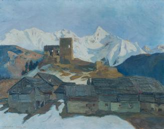 Mathilde Sitta-Allé, Winter in Ladis (Tirol), 1925, Öl auf Leinwand, 61 × 77 cm, Belvedere, Wie ...