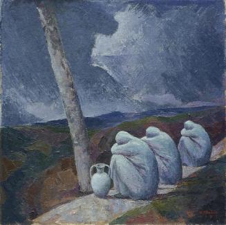Karl Mader, Notturno, 1951, Öl auf Hartfaserplatte, 64,5 x 64,5 cm, Belvedere, Wien, Inv.-Nr. 4 ...