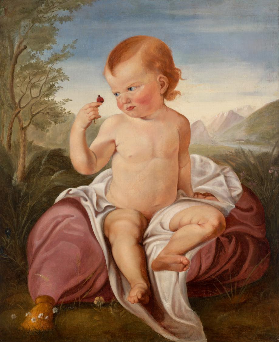 Philipp Otto Runge, Kind mit Wickenblüte, undatiert, Öl auf Leinwand, 74 x 60,5 cm, Belvedere,  ...