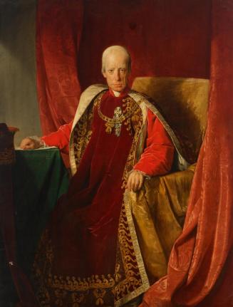 Friedrich von Amerling, Kaiser Franz I. von Österreich (1768–1835) im Ornat des Ordens vom Gold ...