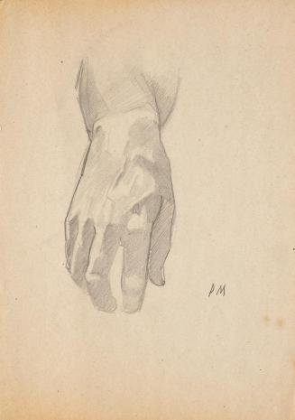 Paul Meissner, Handstudie, undatiert, Bleistift, 29,5 × 21 cm, Belvedere, Wien, Inv.-Nr. 11219/ ...