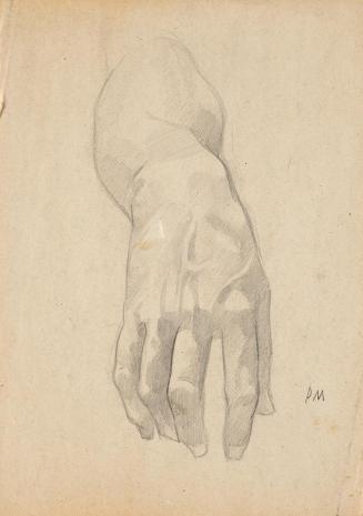 Paul Meissner, Handstudie, undatiert, Bleistift, 29,8 × 21 cm, Belvedere, Wien, Inv.-Nr. 11219/ ...