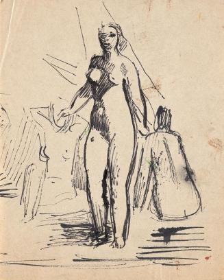 Paul Meissner, Drei Frauenakte, 1934, Tusche in schwarz, 22 × 17,6 cm, Belvedere, Wien, Inv.-Nr ...
