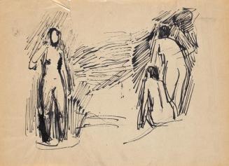 Paul Meissner, Drei weibliche Akte, 1934, Tusche, 20,5 × 28 cm, Belvedere, Wien, Inv.-Nr. 11219 ...