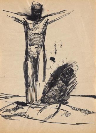 Paul Meissner, Gekreuzigter, 1934, Tusche, 29 × 21 cm, Belvedere, Wien, Inv.-Nr. 11219/15