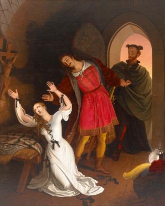 Ludwig Ferdinand Schnorr von Carolsfeld, Faust und Gretchen im Kerker, 1833, Öl auf Leinwand, 3 ...