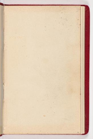 Gustav Klimt, Seite 1 (Leerseite), 1898, In rotes Leder gebundenes Büchlein, Zeichnungen und No ...