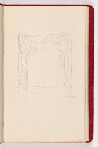 Gustav Klimt, Seite 17, 1898, In rotes Leder gebundenes Büchlein, Zeichnungen und Notizen mit B ...