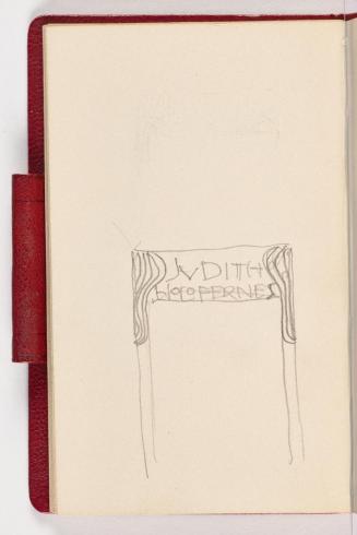 Gustav Klimt, Seite 118, 1898, In rotes Leder gebundenes Büchlein, Zeichnungen und Notizen mit  ...