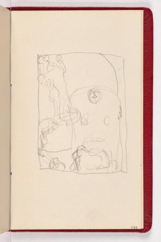 Gustav Klimt, Seite 129, 1898, In rotes Leder gebundenes Büchlein, Zeichnungen und Notizen mit  ...