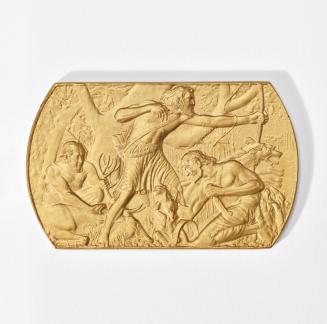 Wilhelm Hejda, Jagdsportliche Ausstellung, 1910, Metall, 4,8 × 7,9 × 0,3 cm, Belvedere, Wien, I ...