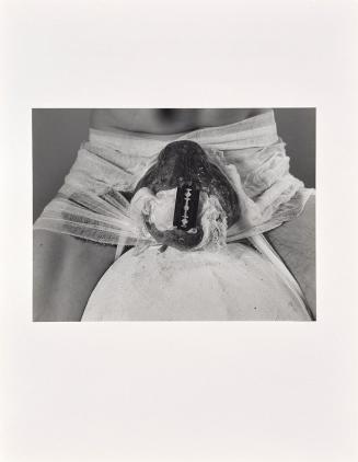 Rudolf Schwarzkogler, 2. Aktion, 1965, Fotografie, 29,5 × 39,4 cm, Belvedere, Wien, Inv.-Nr. 88 ...