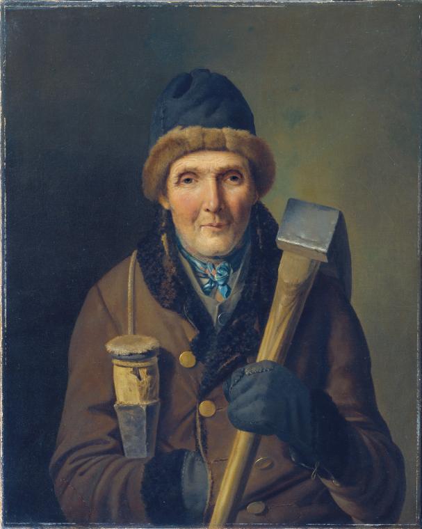 Eduard Ritter, Der Holzfäller, Öl auf Leinwand, 79,5 x 63 cm, Belvedere, Wien, Inv.-Nr. 6586