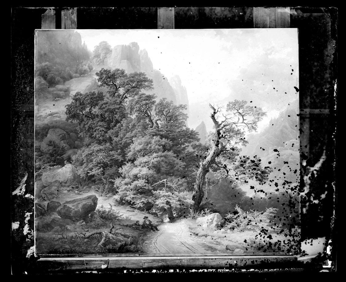 Josef Löwy – k. u. k. Hof-Photograph, Kunst- und Verlags-Anstalt, Berglandschaft, 1888–1891, Or ...