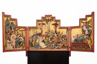 Meister des Friedrichsaltars, Der 'Znaimer Altar', um 1440/1445, Reliefs aus Lindenholz mit wei ...