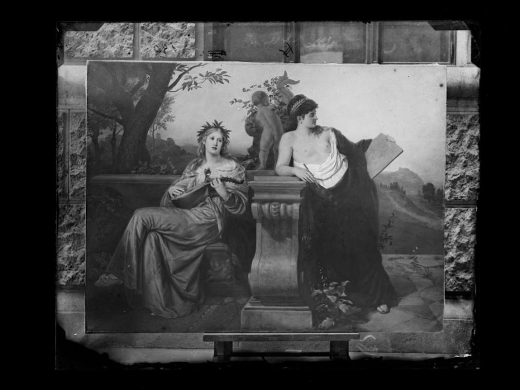 Josef Löwy – k. u. k. Hof-Photograph, Kunst- und Verlags-Anstalt, Allegorie auf Musik und Maler ...